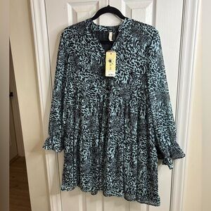 Elan Black/Robin Egg Dress Sz M